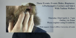 event banner, picture of hand in someone's hair